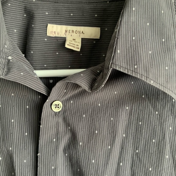 Men’s M long sleeve button down shirt gray - Picture 3 of 4